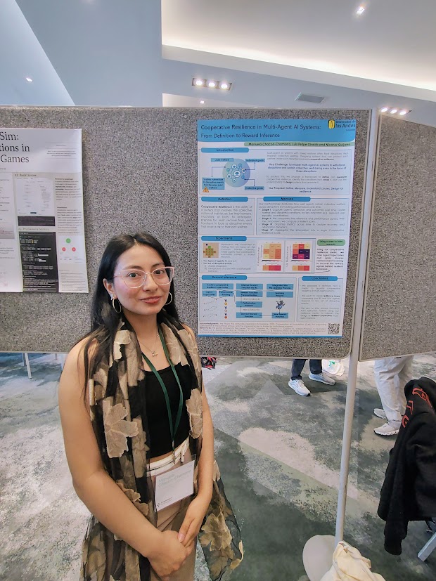 Presenting the poster